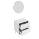 Ver imagem 3 de Gabinete para Banheiro com Espelheira 60cm Branco