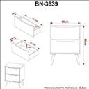 Ver mais imagens de Gabinete para Banheiro com Espelheira 60cm Branco