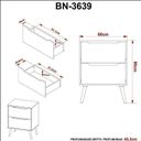 Ver mais imagens de Gabinete para Banheiro com Espelheira 60cm Marrom