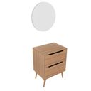 Ver imagem 2 de Gabinete para Banheiro com Espelheira 60cm Marrom