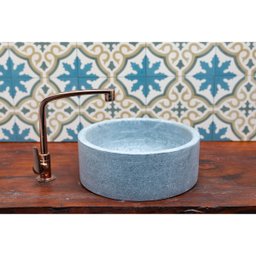 Cuba Bojo Pia de Sobrepor Pedra Sabão Reto 30 Cm - 1