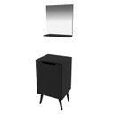 Ver imagem 2 de Gabinete para Banheiro com Espelheira 45cm Preto