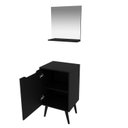 Ver imagem 3 de Gabinete para Banheiro com Espelheira 45cm Preto