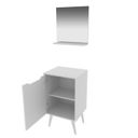 Ver imagem 3 de Gabinete para Banheiro com Espelheira 45cm Branco