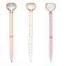 Kit Caneta Esferográfica Coração de Diamante 3 Unidades - Molin - 1