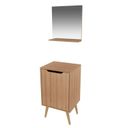Ver imagem 2 de Gabinete para Banheiro com Espelheira 45cm Marrom