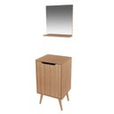 Ver imagem 2 de Gabinete para Banheiro com Espelheira 45cm Marrom