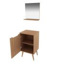 Ver imagem 3 de Gabinete para Banheiro com Espelheira 45cm Marrom