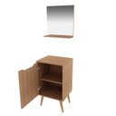 Ver imagem 3 de Gabinete para Banheiro com Espelheira 45cm Marrom