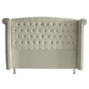 Ver imagem 5 de Kit Cabeceira de Cama Box e Calçadeira Baú Luxo King 195 Cm Suede Porcelana Eli Móveis