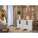 Ver mais imagens de Aparador Buffet 4 portas Viena Multimóveis V3604 Branco/Preto