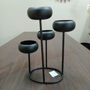 Ver imagem 4 de Castiçal Porta Vela 4 Velas Metal 33x26x26cm Preto