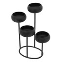 Ver imagem 1 de Castiçal Porta Vela 4 Velas Metal 33x26x26cm Preto