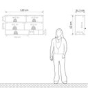 Ver imagem 7 de Cozinha Compacta Modulada 6 Peças 7 Portas 4 Gavetas Evolution Plus Branco/Tannat