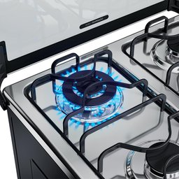 Fogão 4 Bocas Dako Magister Grill Preto com Mesa Inox Bivolt - 4