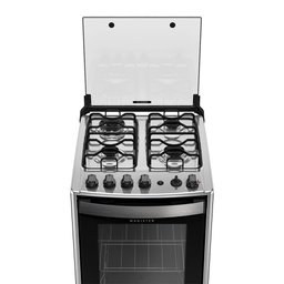 Fogão 4 Bocas Dako Magister Grill Preto com Mesa Inox Bivolt - 3