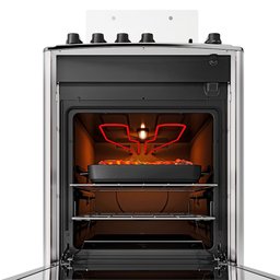 Fogão 4 Bocas Dako Magister Grill Preto com Mesa Inox Bivolt - 6