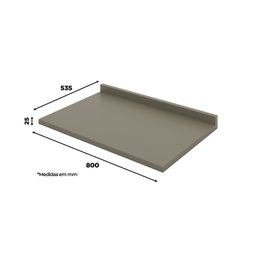 Tampo para Balcão de Cozinha 100% MDF Aurora Espresso Móveis - 3