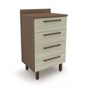 Ver imagem 7 de Cozinha Compacta Modulada 7 Peças 8 Portas 8 Gavetas Evolution Plus Marrom/Tannat/Legno Crema