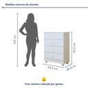 Ver imagem 4 de Quarto de Bebê Completo com Cômoda, Berço e Guarda Roupas Mia Branco