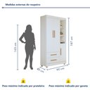 Ver imagem 5 de Quarto de Bebê Completo com Cômoda, Berço e Guarda Roupas Mia