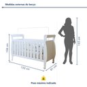 Ver imagem 3 de Quarto de Bebê Completo com Cômoda, Berço e Guarda Roupas Mia Branco