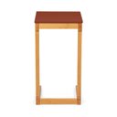 Ver imagem 6 de Mesa Lateral 40cm MDF com Pés de Madeira Maciça Bento Yescasa Marrom