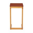 Ver imagem 6 de Mesa Lateral 40cm MDF com Pés de Madeira Maciça Bento Yescasa Marrom