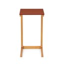 Ver imagem 4 de Mesa Lateral 40cm MDF com Pés de Madeira Maciça Bento Yescasa Marrom