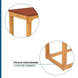 Mesa Lateral de Sofá em Madeira e MDF 40cm Bento Yescasa - 9