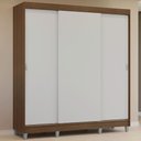 Ver imagem 1 de Guarda-Roupa Casal com Pés 3 Portas de Correr Reno Madesa