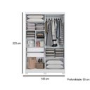 Ver imagem 3 de Guarda Roupa 2 Portas de Correr e 2 Gavetas C/pés N571 Branco - Kappesberg