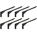 Ver imagem 1 de Kit 04 Pares Suporte para Mesa Dobrável Retrátil 30 Cm H02 Mão Francesa Preto - Lyam