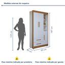 Ver imagem 3 de Quarto de Bebê Completo com Cômoda, Berço e Guarda Roupas Mia