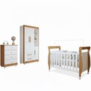 Ver imagem 2 de Quarto de Bebê Completo com Cômoda, Berço e Guarda Roupas Mia