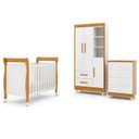 Ver imagem 2 de Quarto de Bebê Completo com Cômoda, Berço e Guarda Roupas Mia