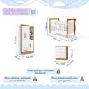Ver imagem 3 de Quarto de Bebê Completo com Cômoda, Berço e Guarda Roupas Mia