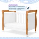 Ver imagem 6 de Quarto de Bebê Completo com Cômoda, Berço e Guarda Roupas Mia Branco/Amadeirado
