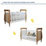 Quarto de Bebê Completo com Cômoda, Berço e Guarda Roupas Mia - 7