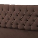 Ver imagem 5 de Cabeceira Sofia para Cama Box 195cm Suede Marrom - Vallisa Decor