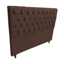 Ver imagem 4 de Cabeceira Sofia para Cama Box 195cm Suede Marrom - Vallisa Decor