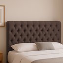 Ver imagem 2 de Cabeceira Sofia para Cama Box 195cm Suede Marrom - Vallisa Decor