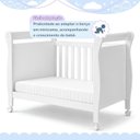 Ver imagem 7 de Quarto de Bebê Completo com Cômoda, Berço com Colchão e Guarda Roupas Mia Branco
