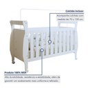 Ver imagem 7 de Quarto de Bebê Completo com Cômoda, Berço com Colchão e Guarda Roupas Mia