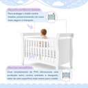 Ver imagem 4 de Quarto de Bebê Completo com Cômoda, Berço com Colchão e Guarda Roupas Mia Branco
