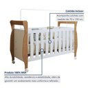 Ver imagem 2 de Quarto de Bebê Completo com Cômoda, Berço com Colchão e Guarda Roupas Mia