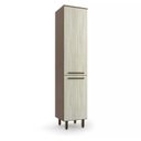 Ver imagem 4 de Cozinha Compacta Modulada 12 Peças 10 Portas 8 Gavetas Evolution Plus Marrom/Tannat/Legno Crema