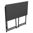Ver imagem 3 de Mesa Dobrável Slim Escrivaninha P1044 80x45x77,5cm Escritório Preto e Grafite