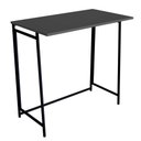 Ver imagem 1 de Mesa Dobrável Slim Escrivaninha P1044 80x45x77,5cm Escritório Preto e Grafite