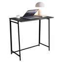 Ver imagem 4 de Mesa Dobrável Slim Escrivaninha P1044 80x45x77,5cm Escritório Preto e Grafite